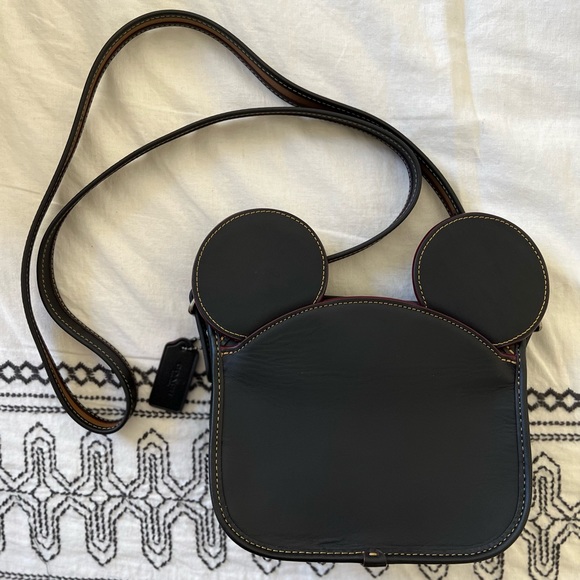 Coach Bags Mickey Mouse Ears Patricia Leather Saddle Bag By